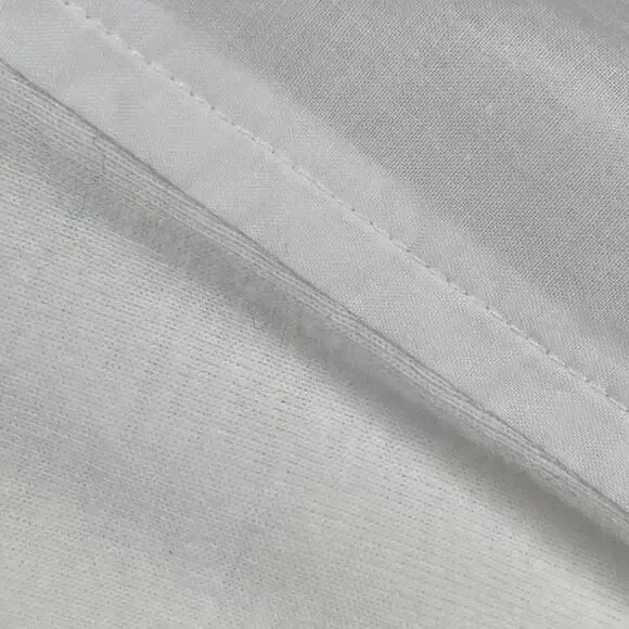 EILEEN FISHER Shirt XL Organic Cotton Woven Roll Tab Sleeve Button Front White - Picture 8 of 14